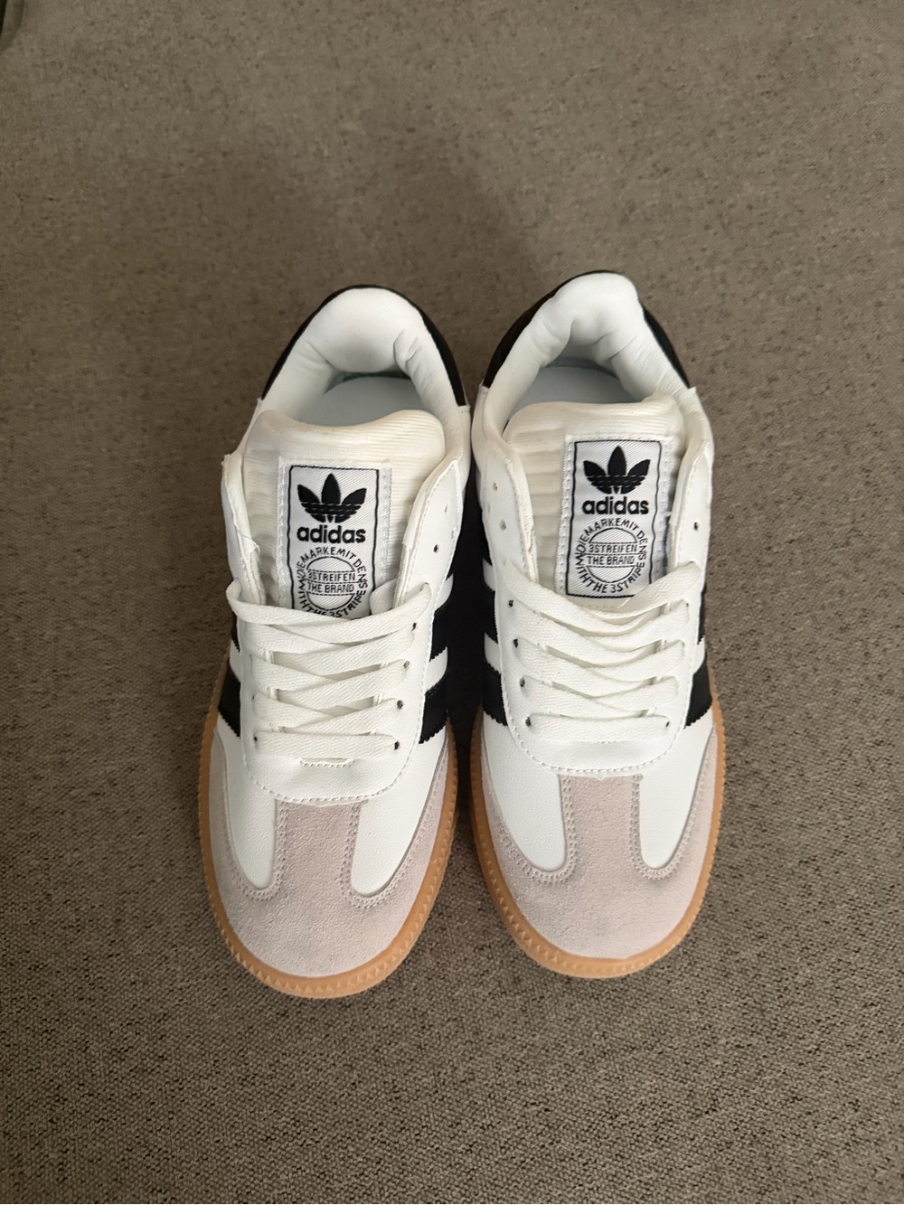 adidas White, Black & Tan Classic Trainer